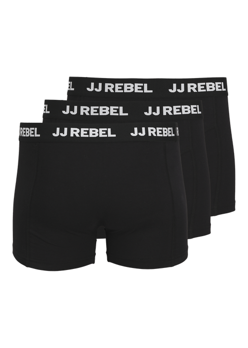 JJ Rebel 3 Pack Black Boxers - Small Image 5