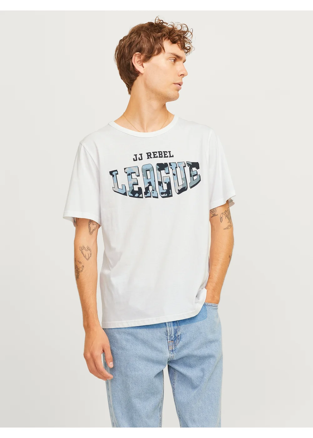 JJ Rebel White League T-Shirt - S Image 1