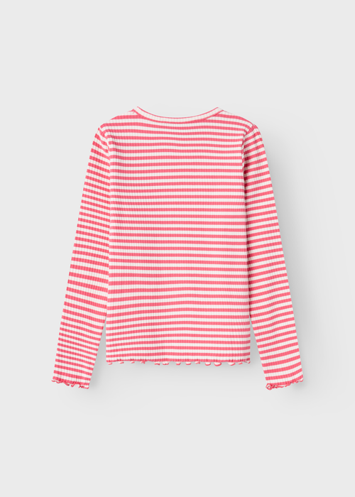 Name It Kids Pink Striped T-Shirt (6-12yrs) - 6 Years Image 2