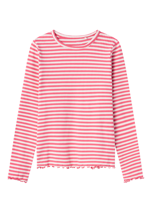 Name It Kids Pink Striped T-Shirt (6-12yrs) - 6 Years Image 5