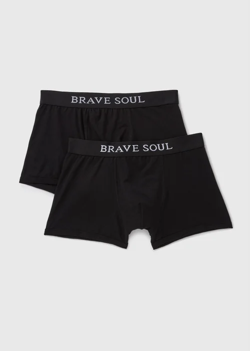 Brave Soul 2 Pack Black Boxers - S Image 1