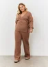 In The Style Jess Millichamp Mocha Wrap Jumper - Size 10-12 Image 3