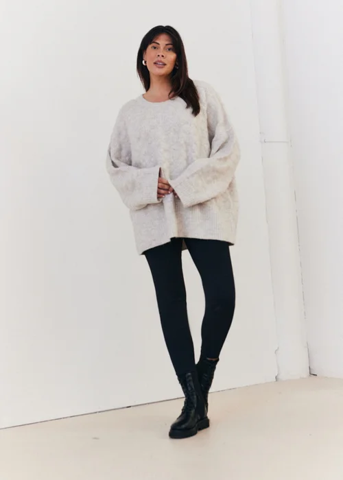 In The Style Stacey Solomon Oatmeal Knitted Jumper - 06-08 Image 1