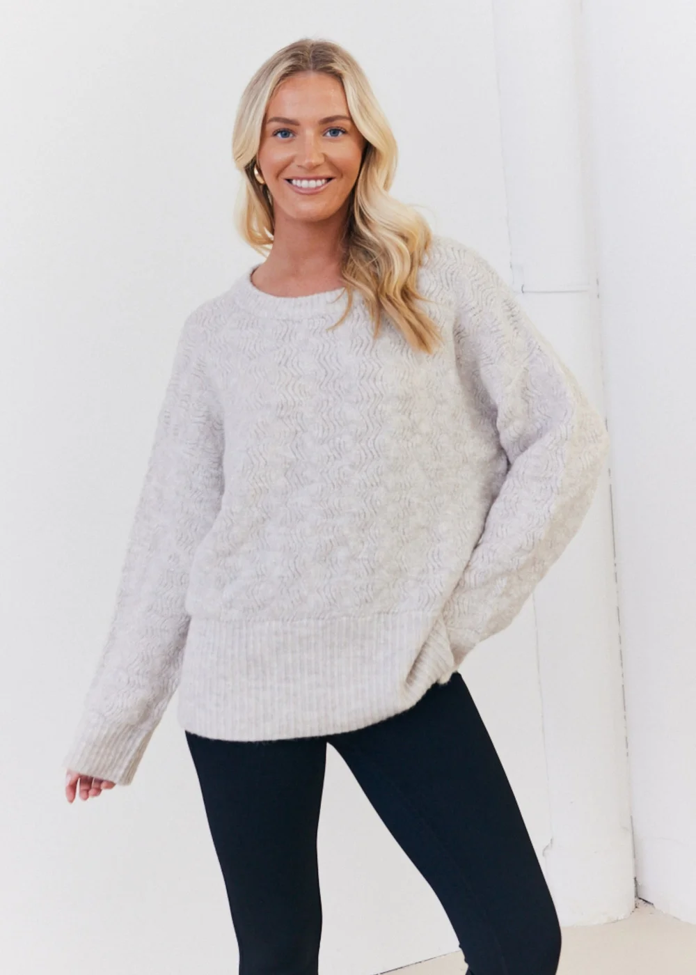 In The Style Stacey Solomon Oatmeal Knitted Jumper - 06-08 Image 6