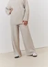 In The Style Stacey Solomon Oatmeal Wide Rib Wide Leg Knit Trousers - Size 14-16 Image 5