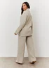 In The Style Stacey Solomon Oatmeal Wide Rib Wide Leg Knit Trousers - Size 14-16 Image 3