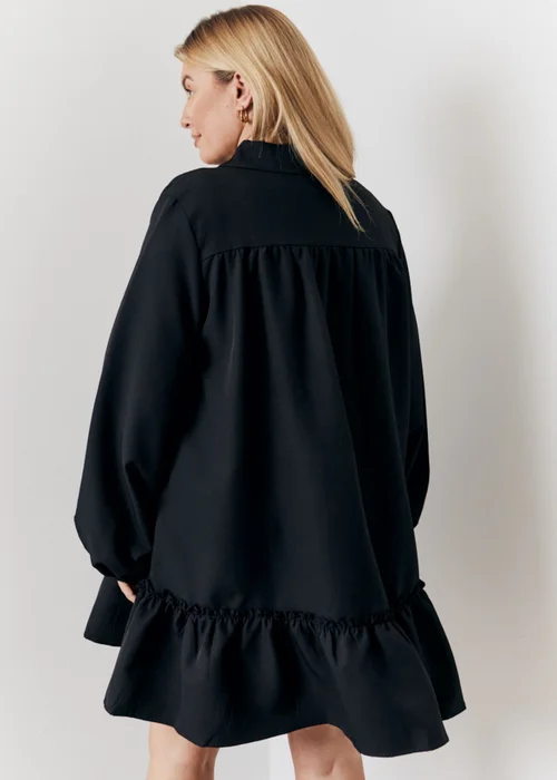 In The Style Black Shirt Smock Mini Dress - Size 18 Image 6