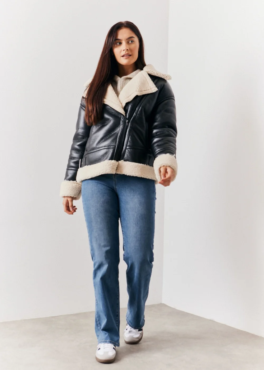 In The Style Black Borg Aviator Jacket - 18 Image 5
