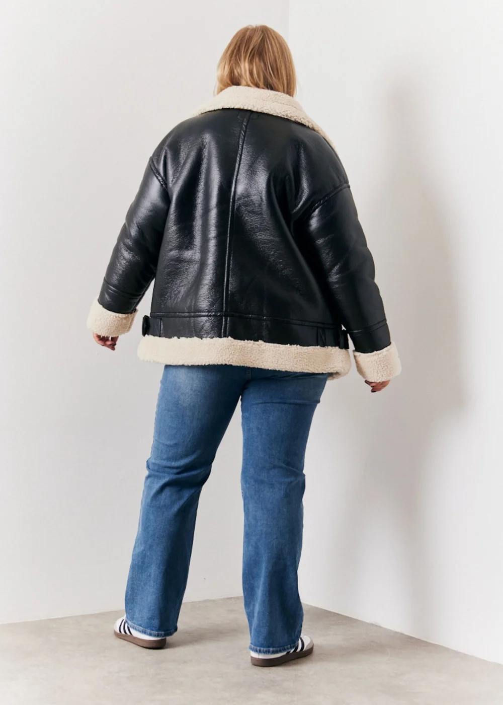 In The Style Black Borg Aviator Jacket - 18 Image 8