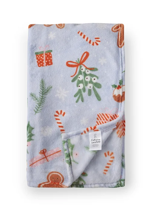 Catherine Lansfield Christmas Gingerbread Cosy Fleece Blanket Throw (130x170cm) - One Size Image 5