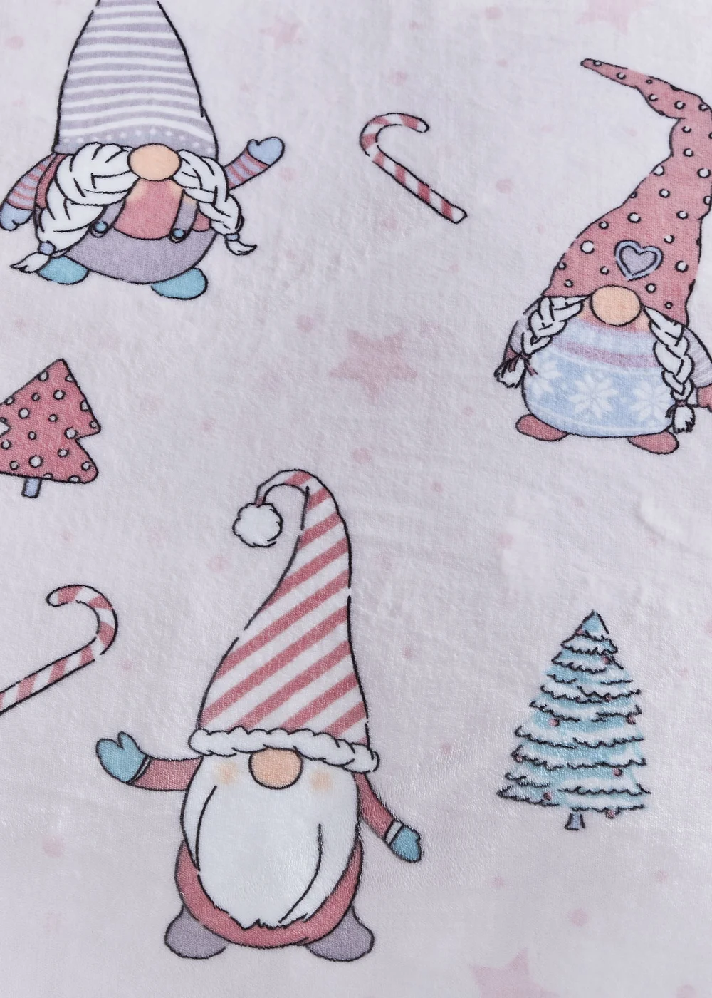 Catherine Lansfield Christmas Gnomes Fleece Cosy Blanket Throw (130x170cm) - One Size Image 3