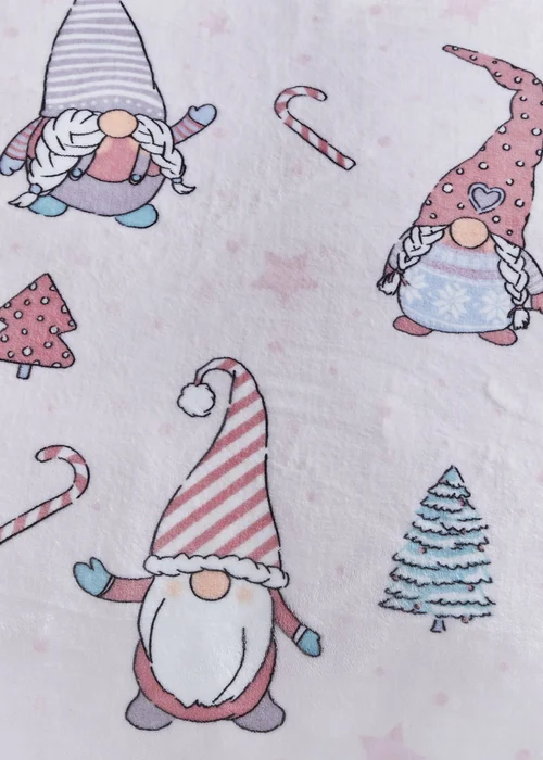 Catherine Lansfield Christmas Gnomes Fleece Cosy Blanket Throw (130x170cm) - One Size Image 3