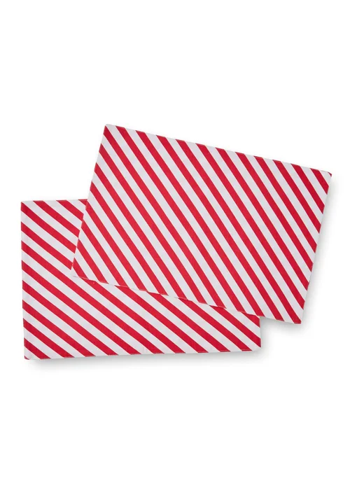 Catherine Lansfield Christmas Candy Cane Cotton Dining Placemat 4 Pack (30x46 cm) - One Size Image 1