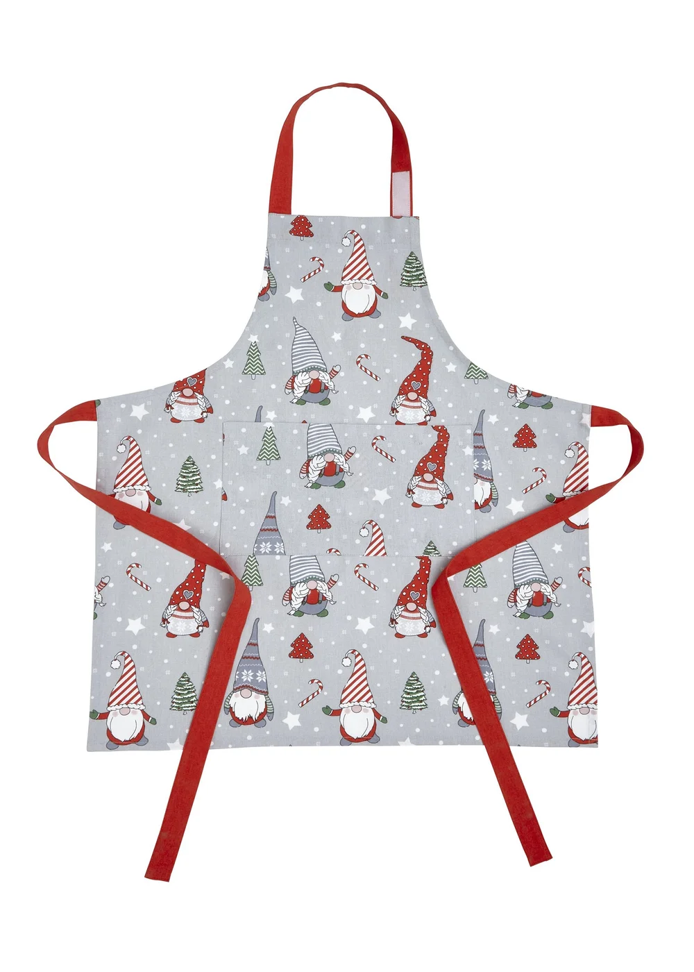 Catherine Lansfield Christmas Gnomes Cotton Adult Kitchen Apron (70x80 cm) - One Size Image 1