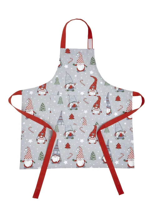 Catherine Lansfield Christmas Gnomes Cotton Adult Kitchen Apron (70x80 cm) - One Size Image 1