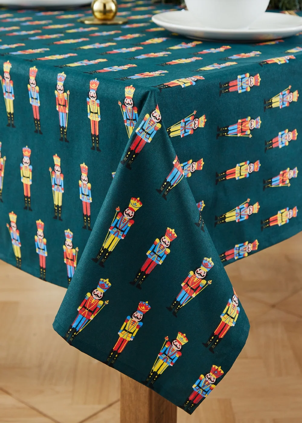 Catherine Lansfield Christmas Nutcracker Cotton Dining Table Cloth - 137 x 178cm Image 3