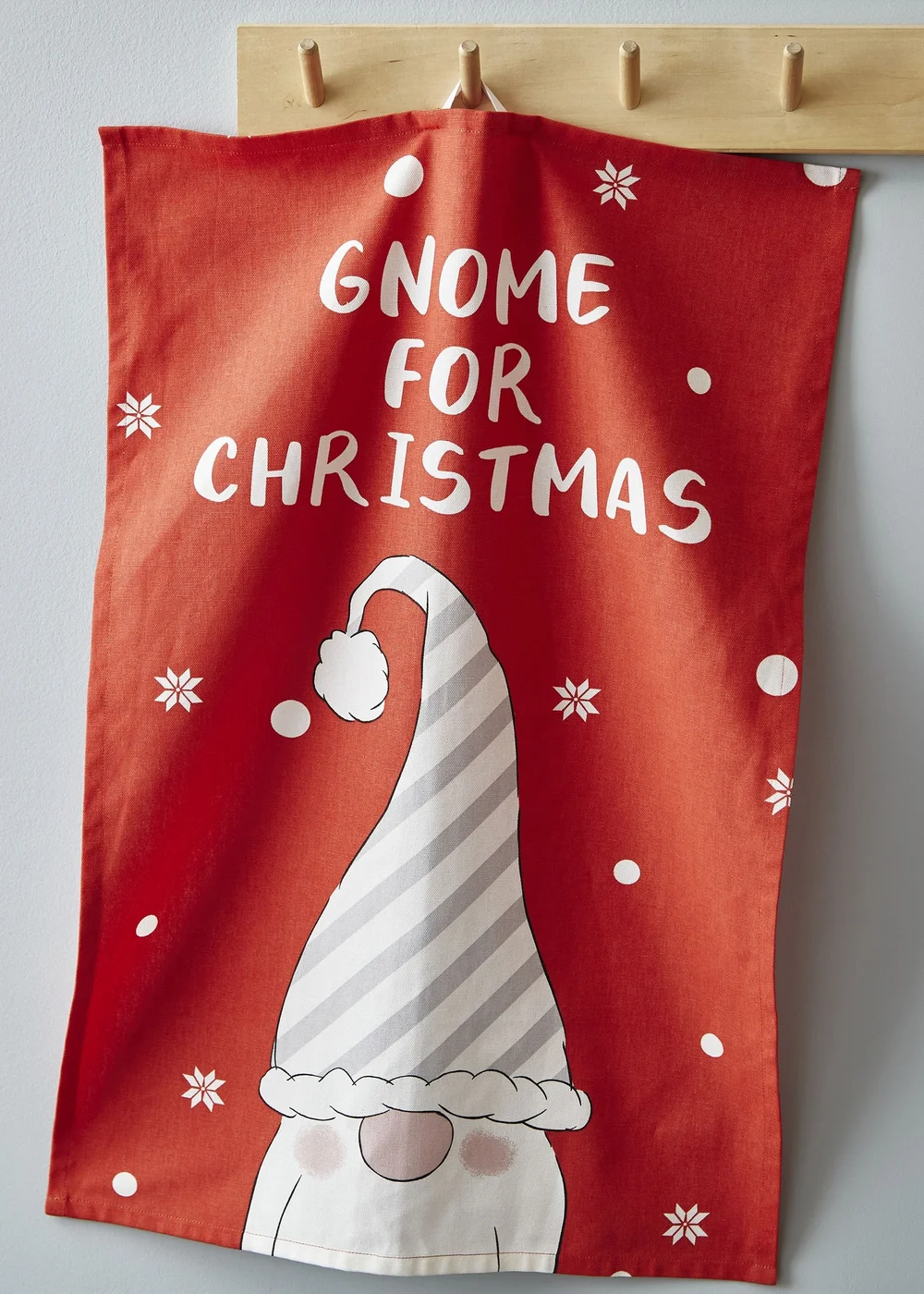 Catherine Lansfield Christmas Gnomes Cotton Kitchen Tea Towel Pack of 4 (50x75 cm) - One Size Image 2