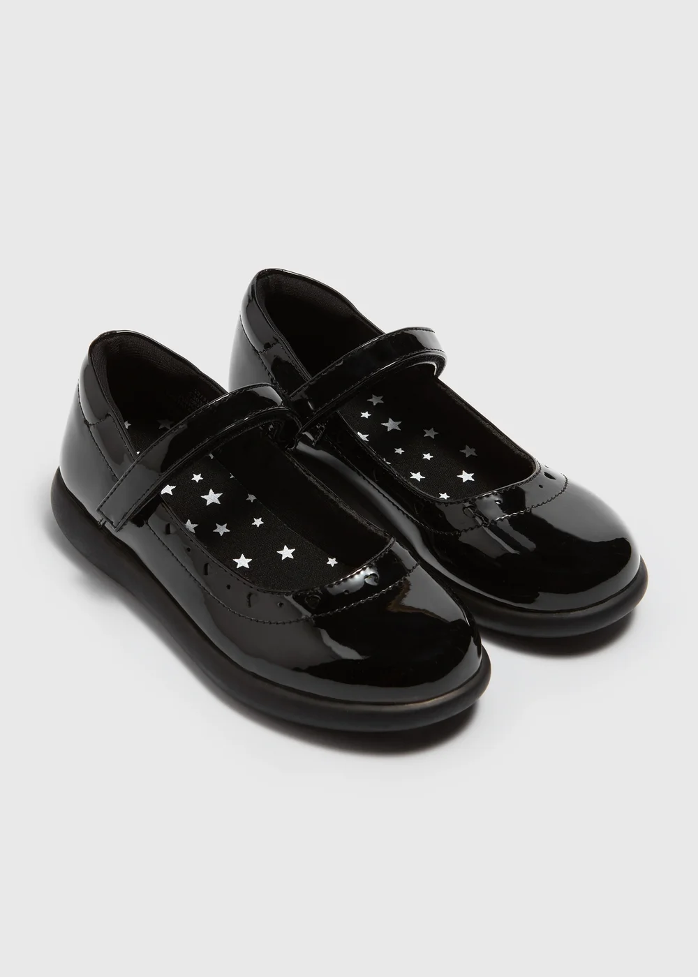 Girls Black Scuff Resistant Patent Mary Jane School Shoes (Younger 8-Older 3) - Size 1 Image 1