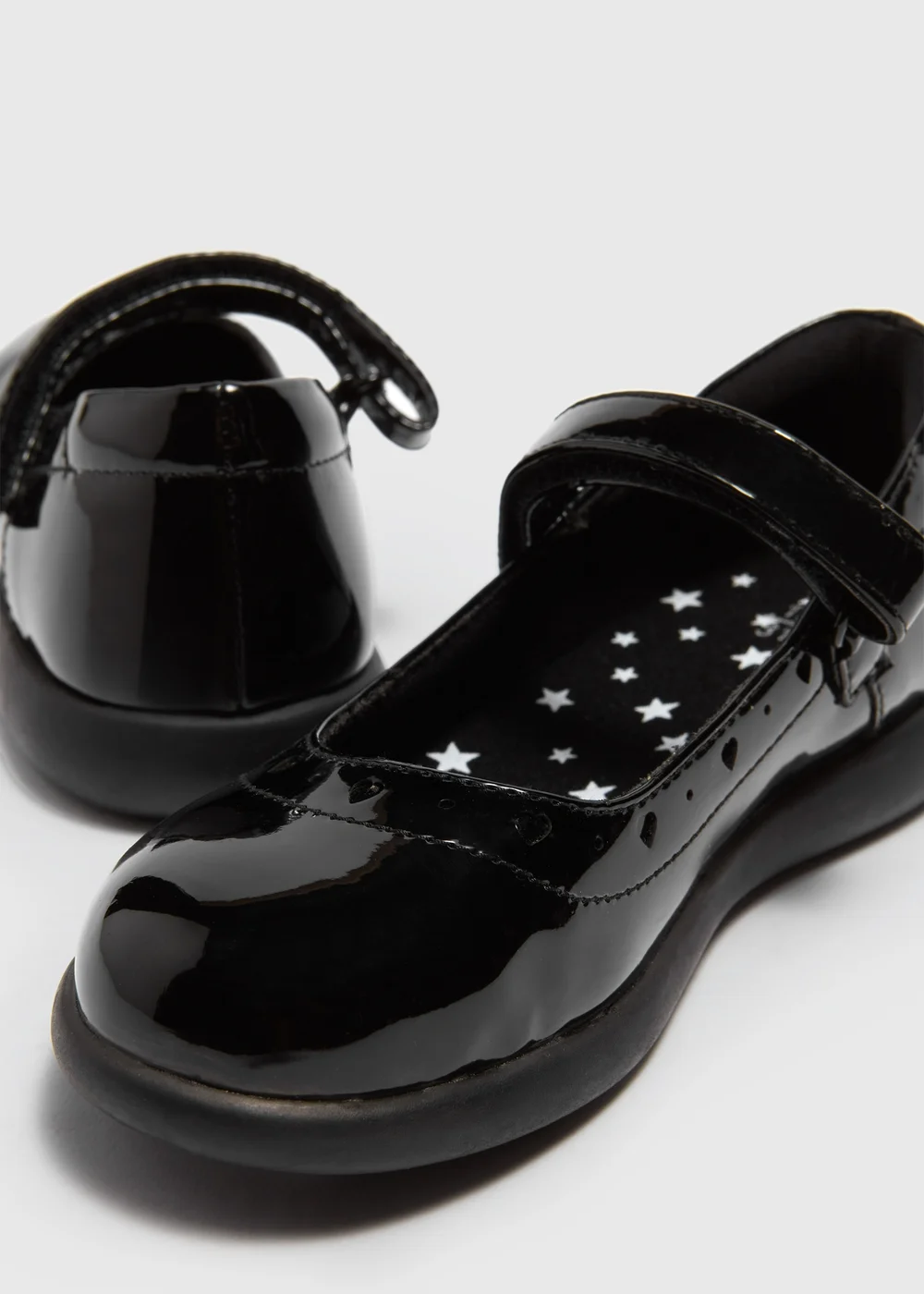 Girls Black Scuff Resistant Patent Mary Jane School Shoes (Younger 8-Older 3) - Size 1 Image 2