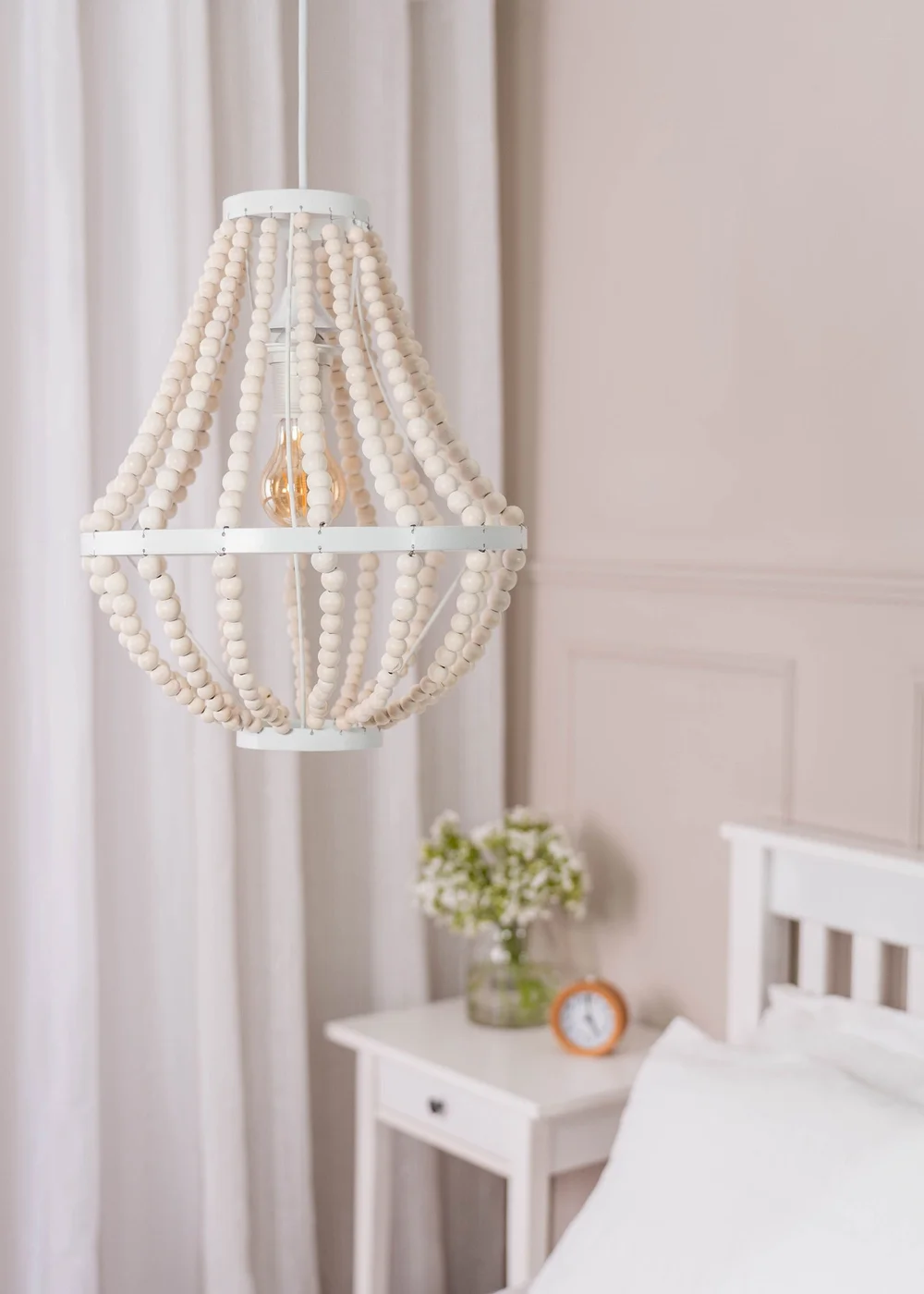 ValueLights Elodie Beaded Easy Fit Chandelier Shade (36.5cm x 30cm x 30cm) - One Size Image 1