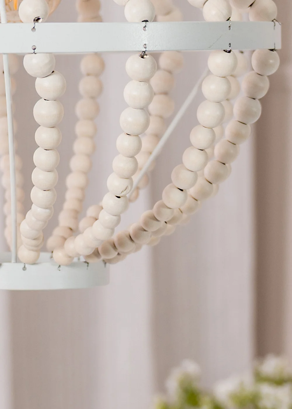 ValueLights Elodie Beaded Easy Fit Chandelier Shade (36.5cm x 30cm x 30cm) - One Size Image 5