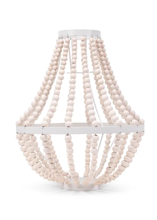 ValueLights Elodie Beaded Easy Fit Chandelier Shade (36.5cm x 30cm x 30cm) - One Size Image 2