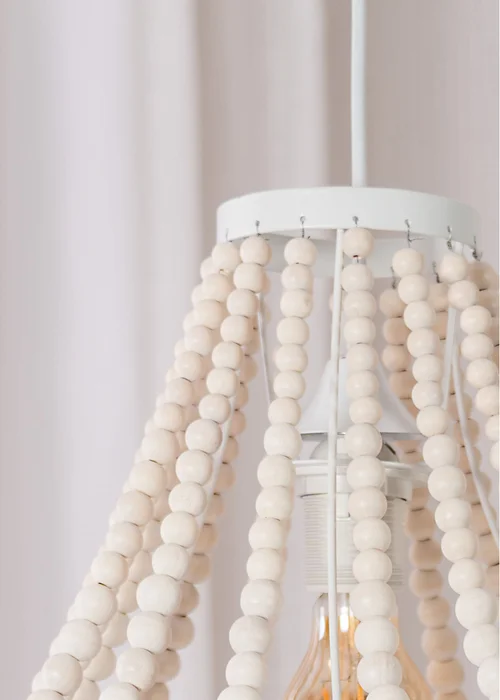 ValueLights Elodie Beaded Easy Fit Chandelier Shade (36.5cm x 30cm x 30cm) - One Size Image 3