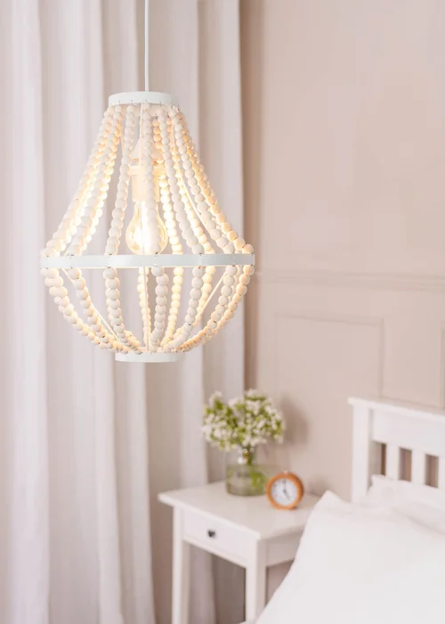 ValueLights Elodie Beaded Easy Fit Chandelier Shade (36.5cm x 30cm x 30cm) - One Size Image 4