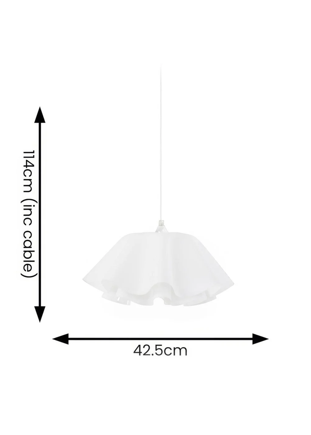 ValueLights Kumo White Acrylic Pendant Ceiling Light - One Size Image 5