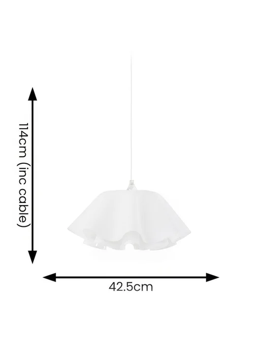 ValueLights Kumo White Acrylic Pendant Ceiling Light - One Size Image 5