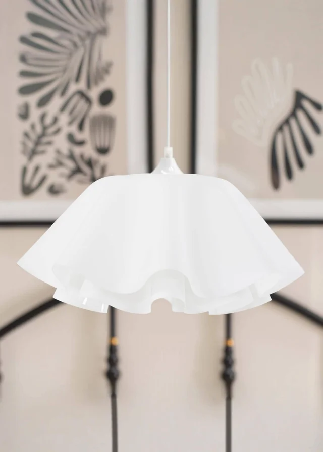 ValueLights Kumo White Acrylic Pendant Ceiling Light
