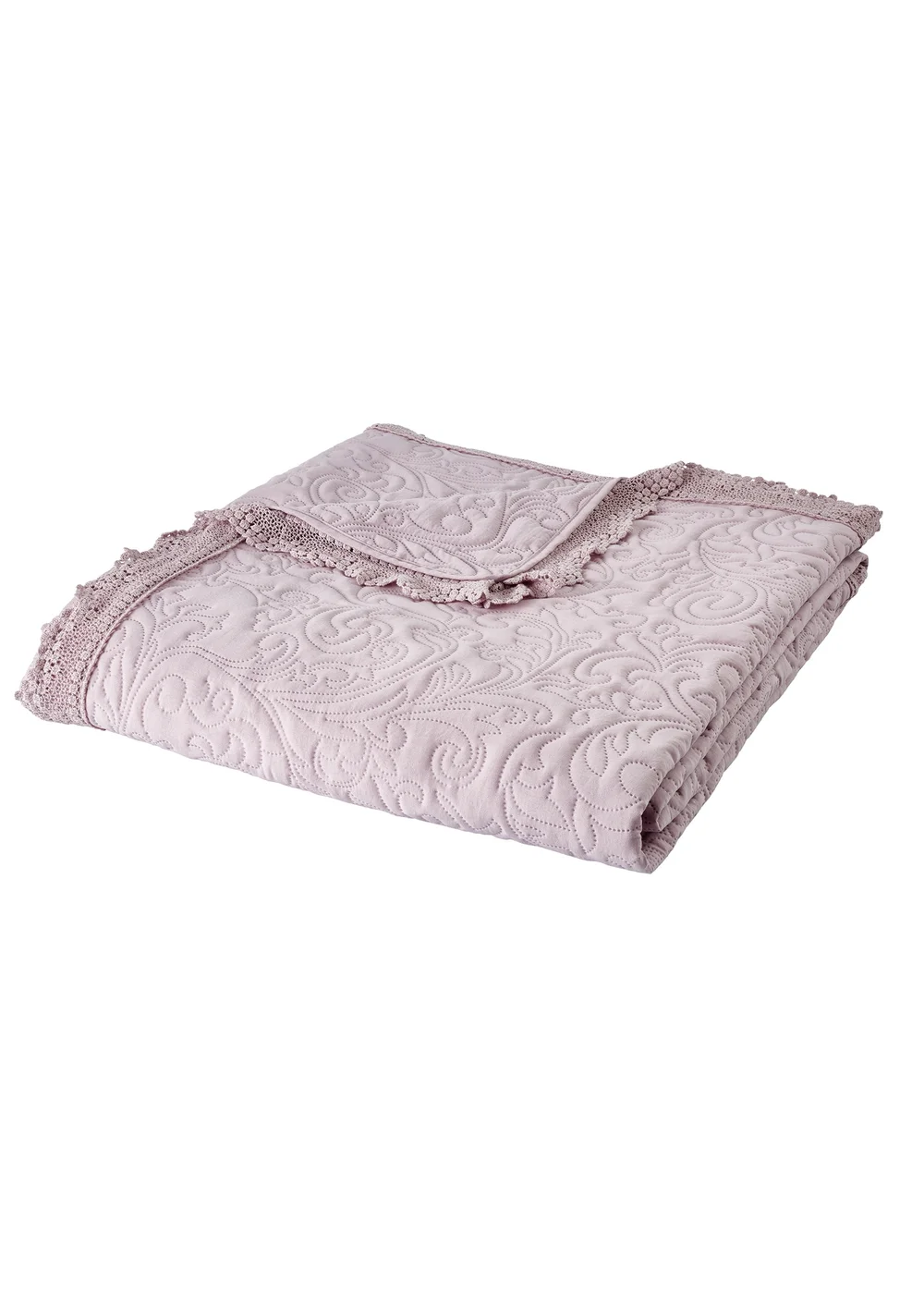 Bridgerton By Catherine Lansfield Silhouette Floral Lace Bedspread (220x230cm) - One Size Image 5