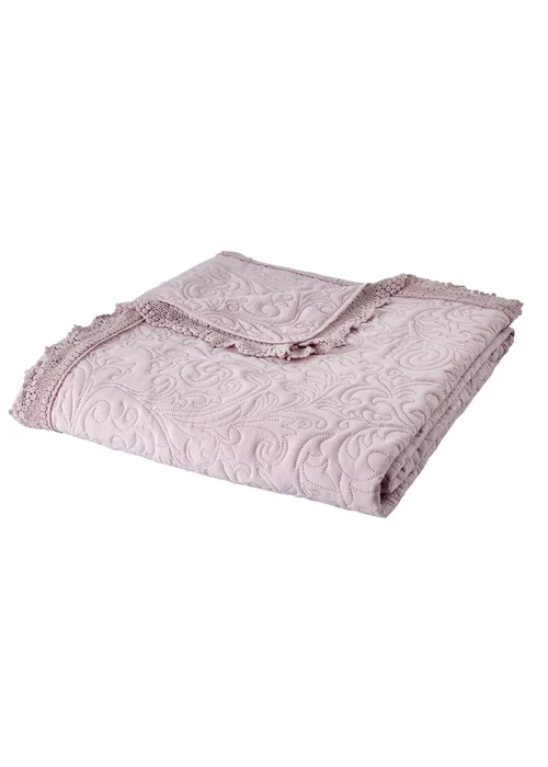 Bridgerton By Catherine Lansfield Silhouette Floral Lace Bedspread (220x230cm) - One Size Image 5