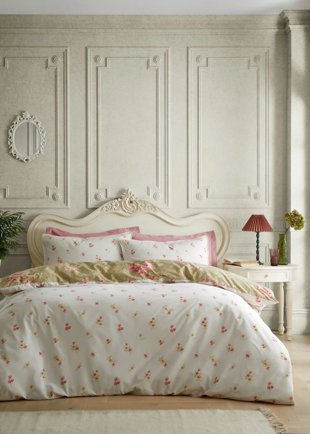 Bridgerton By Catherine Lansfield Penelope Floral Reversible Duvet Cover Set - Single Image 2