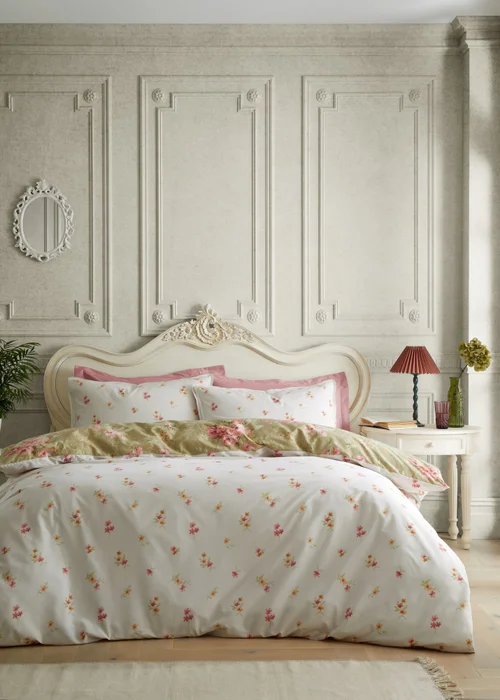 Bridgerton By Catherine Lansfield Penelope Floral Reversible Duvet Cover Set - Single Image 2
