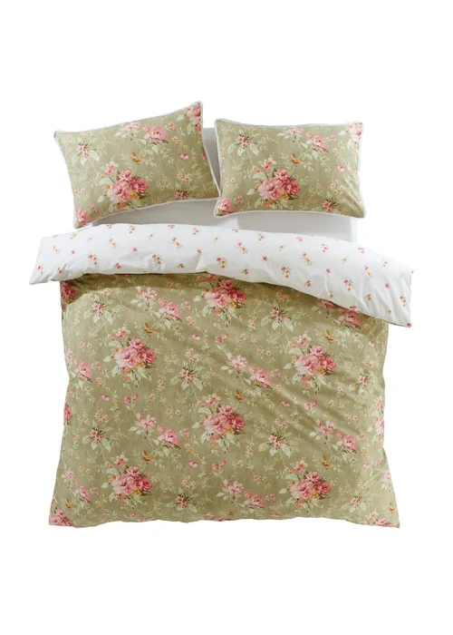 Bridgerton By Catherine Lansfield Penelope Floral Reversible Duvet Cover Set - Single Image 5