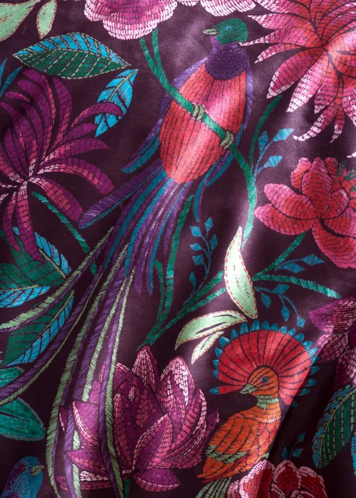 Bridgerton By Catherine Lansfield Kate Floral Soft Velvet Duvet Cover Set - Single Image 4