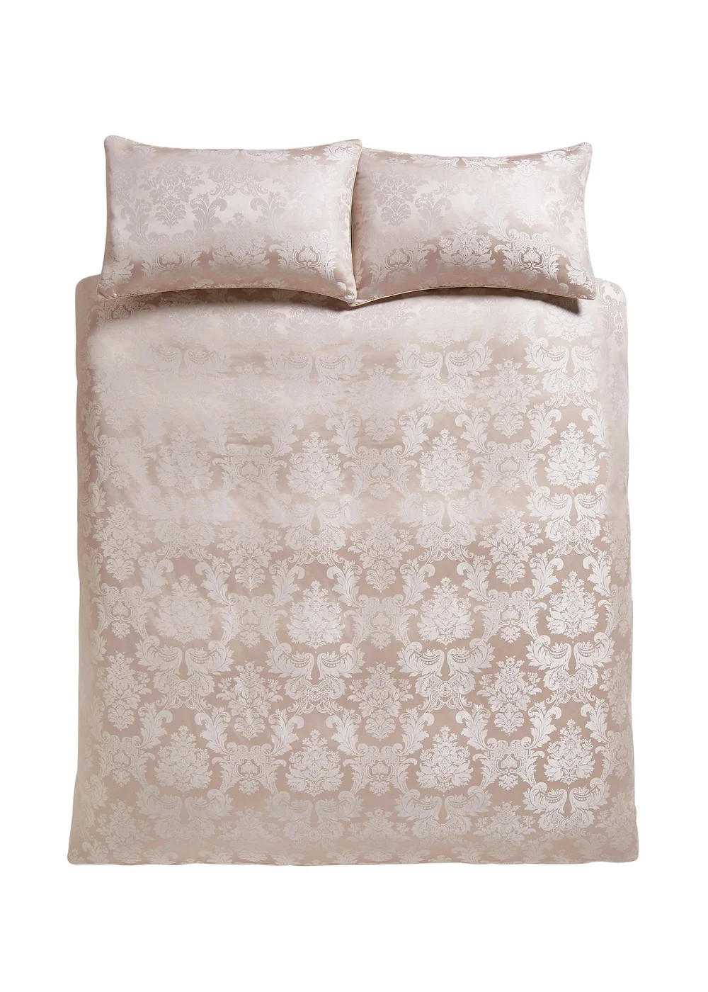 Catherine Lansfield Champagne Damask Jacquard Duvet Cover Set - Single Image 5