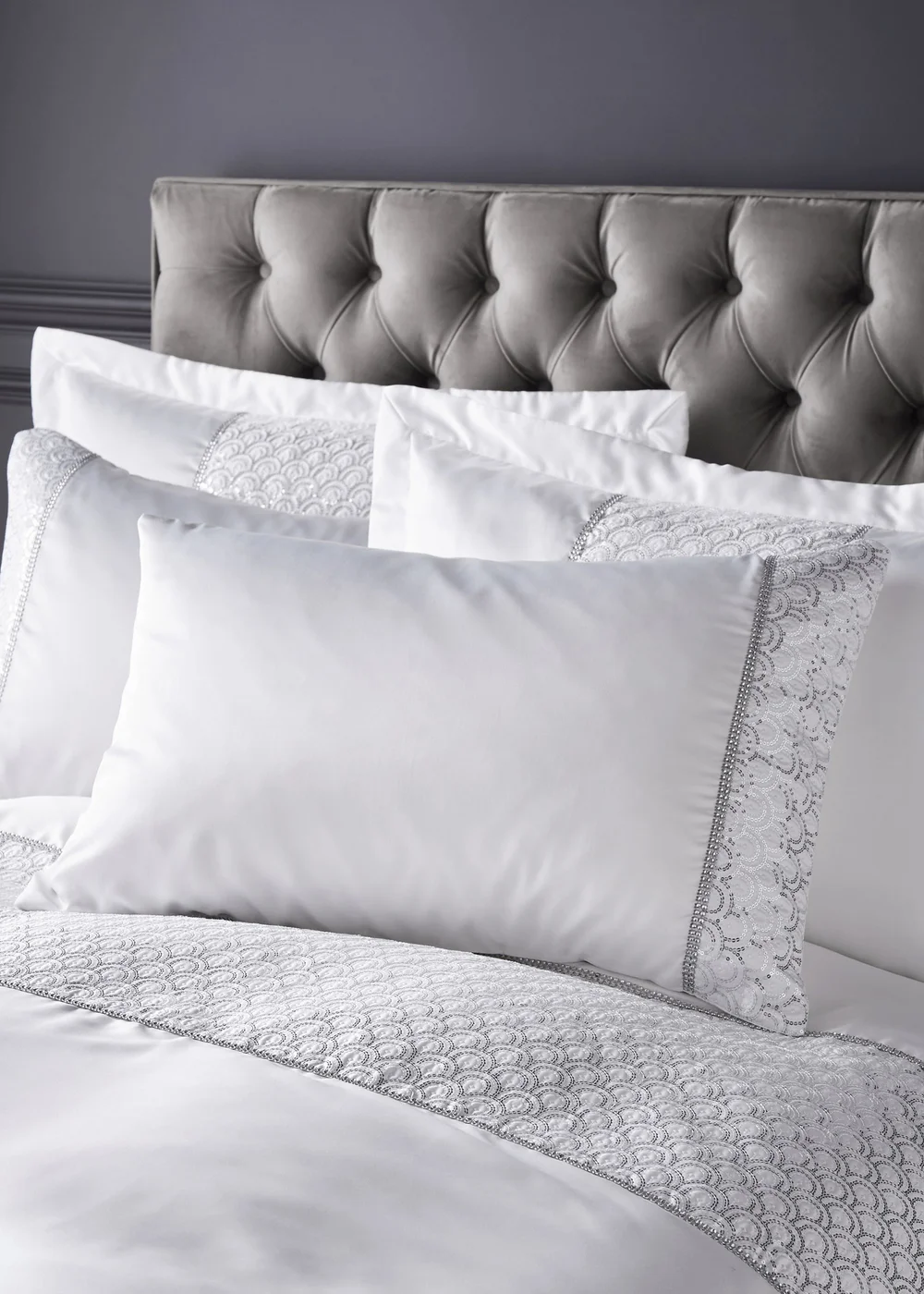 Catherine Lansfield Deco Sequin Duvet Cover Set - Double Image 2