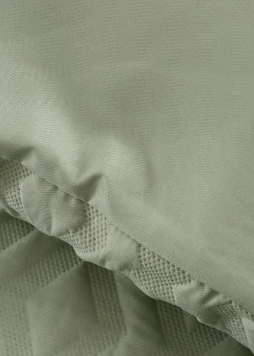 Catherine Lansfield Jacob Geo Soft Touch Duvet Cover Set Sage Green - Single Image 3