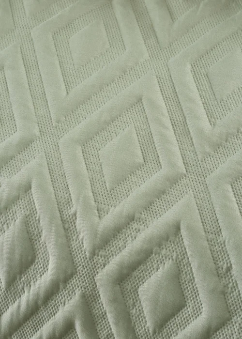 Catherine Lansfield Jacob Geo Soft Touch Duvet Cover Set Sage Green - Single Image 4