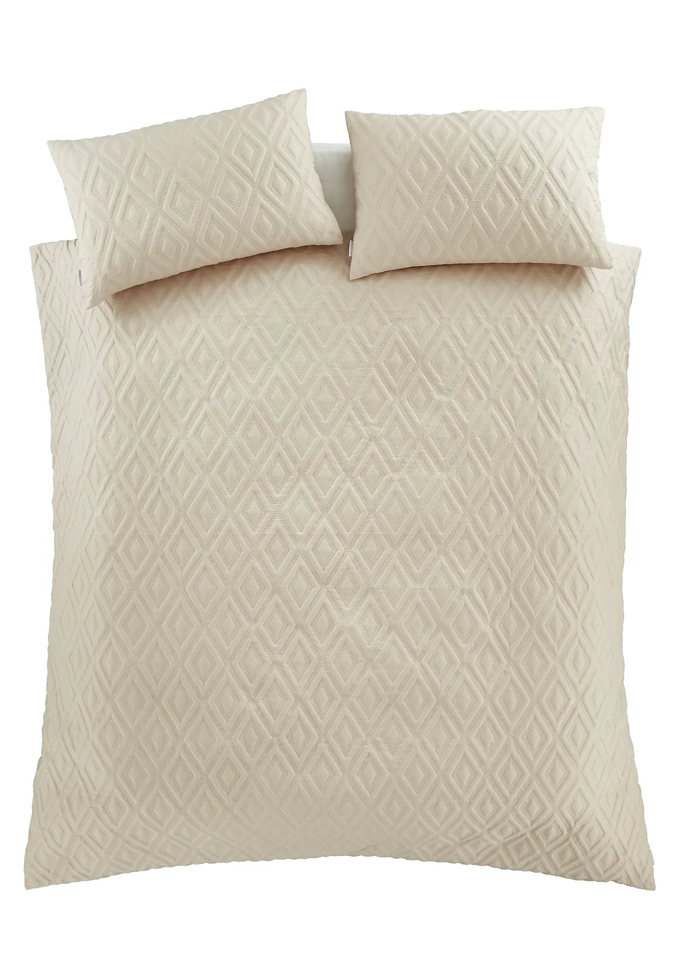 Catherine Lansfield Jacob Geo Soft Touch Duvet Cover Set Natural - Single Image 5
