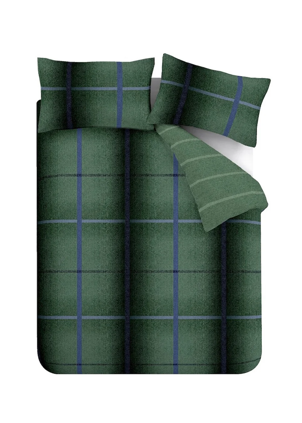 Catherine Lansfield Brushed Melrose Tweed Cotton Reversible Duvet Cover Set - Single Image 5