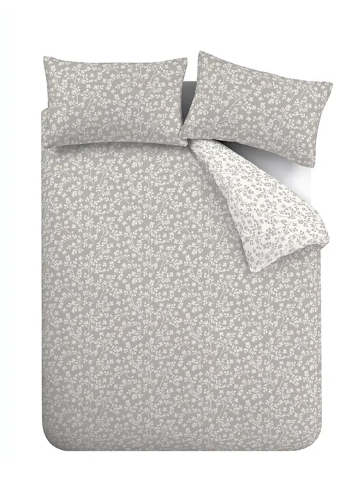 Catherine Lansfield Brushed Grace Floral Cotton Reversible Duvet Cover Set - Single Image 5