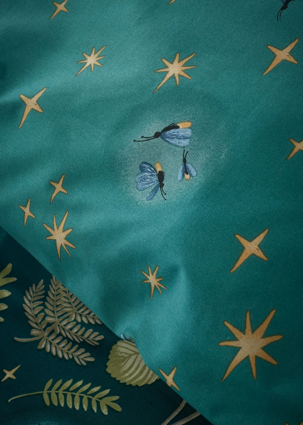 Catherine Lansfield Enchanted Twilight Animals Reversible Duvet Cover Set Forest Green - Single Image 4