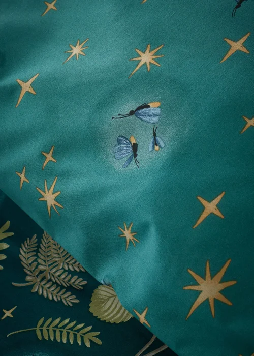 Catherine Lansfield Enchanted Twilight Animals Reversible Duvet Cover Set Forest Green - Single Image 4