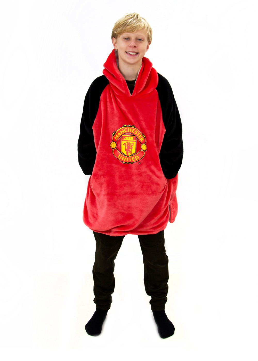 Manchester United FC Wearable Hooded Snuggle Fleece - Medium Image 1