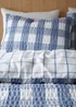 Catherine Lansfield Brushed Seersucker Gingham Reversible Duvet Cover Set - Single Image 3