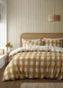 Catherine Lansfield Brushed Seersucker Gingham Reversible Duvet Cover Set - Single Image 1