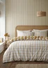 Catherine Lansfield Brushed Seersucker Gingham Reversible Duvet Cover Set - Single Image 2